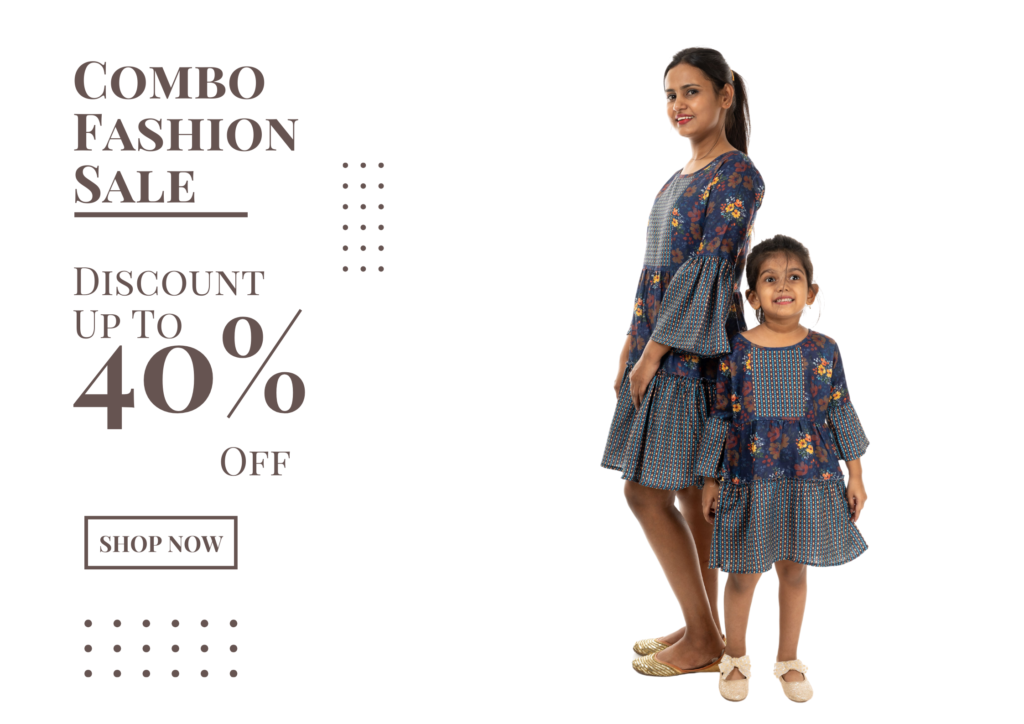 Mother Daughter Combos (Color : Indigo )